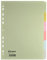 Conipa® - 1er Set 6 Farben Taben Register für Ordner DIN A4 (MADE IN GERMANY) - Ordner-Registerblätter & Trennblätter KARTON (Universallochung) - Trennregister & Trennstreifen Akten & Hefter (Grün)