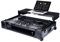 Odyssey Case for Pioneer DJ DDJ-FLX10 I-Board 1U Flight Case with Glide Style Laptop Platform and Wheels - Removable Front Panel for Easy Access - Black, Black, Modern