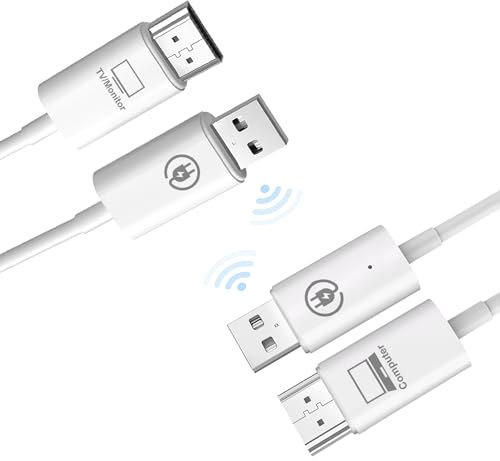 avedio links Wireless HDMI Transmitter and Receiver, 1080P Wireless HDMI Extender Kit, 131FT Portable HDMI Display Adapter for Streaming Video/Audio from Laptop, PC to HDTV/Projector