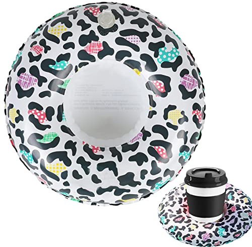 Sekemure Soporte flotante para bebidas para piscina, soporte PVC para piscina, accesorio multifuncional para fiestas en la piscina, apto para latas cerveza, vasos bebidas y más