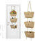 Tür Wand Organizer, Hängeorganizer Organizer Wandkorb mit 3 stufiger Hängekorb Wand Hängen Tasche aus Baumwollseil gewebt Korb Aufbewahrung Hängend für Wohnzimmer Schlafzimmer Bad Kinderzimmer