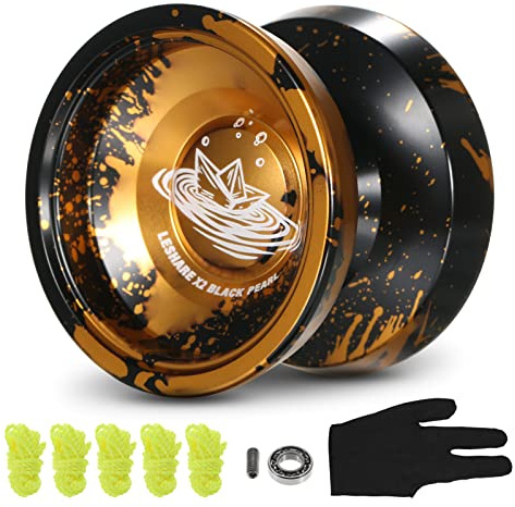 Jojoboll, Aluminium Jo-Ball Wettbewerbssives Jojo-Geschenk mit Tragetaschen und Handschuh