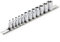 DAKCOS 12-tlg. Außen Torx Steckschlüssel Satz 1/4 und 3/8 Torxschlüssel Nuss Set Stecknüsse E4, E5, E6, E7, E8, E10, E11, E12, E14, E16, E18, E20 aus CR-V mit mattierter Chromoberfläche