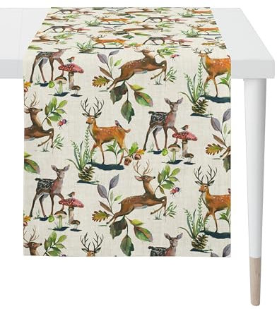 APELT Tischwäsche Chalet 5883 Fb. 20 (beige), Größe:Tischläufer 48 x 140 cm