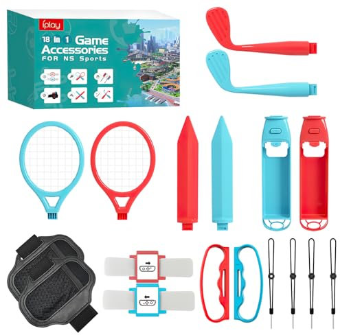 14 in 1 Switch Spiel Sport Zubehör Bündel für Nintendo Switch Sports, NS Switch Sports Spiel Zubehör Set (14)