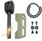 Feuerstahl Universal Halterung für Kydex- Messer- Sheiden, Outdoor, Survival, Bushcraft, Notfall Ausrüstung, Wasserfester Magnesium Feuerstarter, (Glow in The Dark)