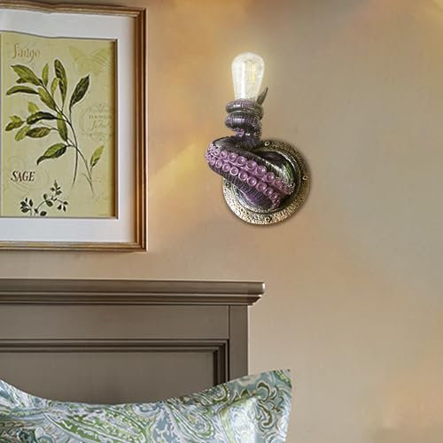 Jadssox Tentakel-Monster-Wandleuchte, Retro-Wandleuchte, Oktopus-Tentakel-Wandleuchte, Oktopus-Klauen-Wandleuchte, Vintage-Tier-Wandleuchte für Bauernhaus-Wohndekoration