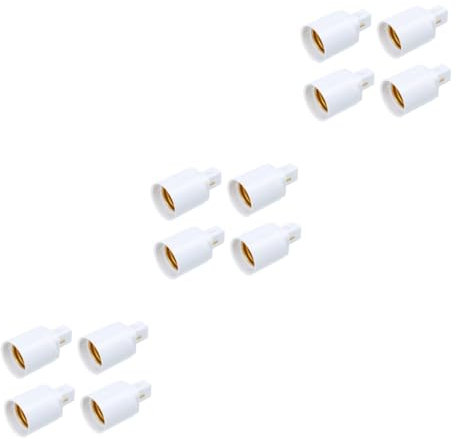 UKCOCO 12 Stk g24d Konversionslampenkopf e27 birne Lampenschirmhalter Base 2-poliger Glühlampenadapter Adapter für Glühbirnenfassungen Konverter Halterung Steckdose Lampenhalter Weiß