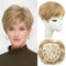 PORSMEER haarteile für dünnes haar topper, Kurze Pixie Cut Haarteile Synthetische Pixie Topper für Damen/Herren Clip In Wiglet mit Pony Haarvolumen hinzufügen,haarverlängerung,Blond