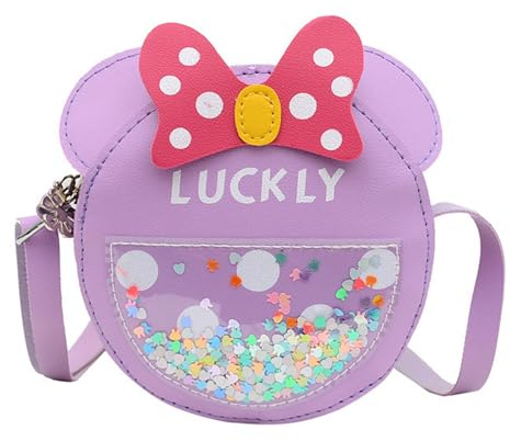 Borse a Tracolla,Borsa a tracolla per ragazze,Principessa Borsa per Bambina alla Moda,Mini borsa a tracolla,Idea Regalo piccola ragazza Compleanno Natale (Viola Borse a Tracolla)