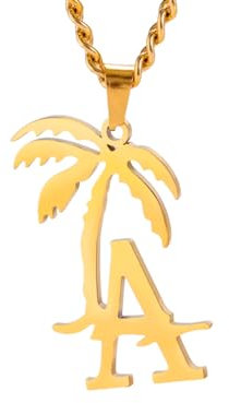 GZHENGZG Men's necklaces and women's jewelry LA Beach Palm Tree Necklace Summer Necklaces for Women Girl Fashion Bridesmaid Jewelry Travel gift