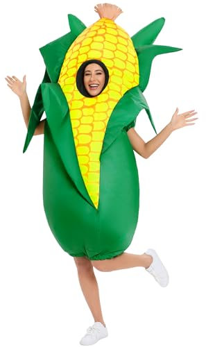 Spinosaurus Inflatable Corn Costume for Adult Inflatable Costumes Funny Blow Up Food Costume Inflatable Suit for Men Women