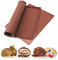 Lithyc 2 StüCke Backmatte Silikon Backofen - Dauerbackmatte - Silikonbackmatte - Silikon Matte - Geeignet FüR Biskuitrollen, GebäCk, Waffeln, Kekse, Sushi(Braun)