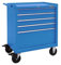BiGDUG Essentials Mobile Tool Cabinet - 27” 5 Drawer Portable Roll Tool Chest With Wheels - 798H x 685W x 465D mm (Blue)