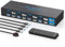 AILVLVNG 4K144 Hz HDMI+Displayport KVM Switch 4 PC 2 Monitore 8K60Hz KVM-Switches 2 Monitors 4 Computer mit 4 USB 3.0-Anschlüssen zum Anschluss Unterstützt den Kopier-/Erweiterten Modus