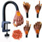 Main D'Entrainement Manucure,Amovible Main Entrainement Ongles,Avec 100 PièCes Faux Ongles,Articulations Flexibles,Avec Support Fixe,Convient Aux DéButants Pour Pratiquer La Manucure(Marron)