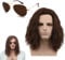 Männer Perücken Lange Lange braune Perücke für Herren, Perücke Schwarz Herren Lang Gewellt Männer Kinder-Sonnenbrille,Perfekte Kostüm-Perücke - Snape-Kostüm & John Wick Perücke