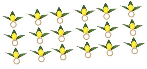 Cabilock Serviettenhalter Zitrone 4 Sätze 4 Sets Zitronen Serviettenringe Obst Obst Serviettenschnalle Esstisch Serviettenring Dekorativer Zitronenförmiger Serviettenring Cocktail Ring 6 Stück * 4