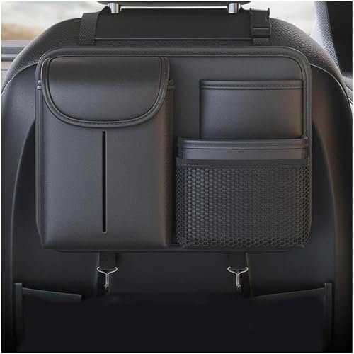 HBDTNTKF Auto-Rücksitz Organizer Für Audi A3 A4 A5 A6 C7 Q3 Q5 Q7 8V B8 B9 S3, Autositz RüCkenlehne Hängend Vordersitz RüCkenlehnentasche Taschen Wasserdicht Zubehör,A/Black