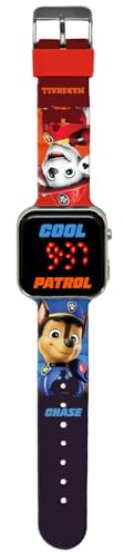 Kids Licensing Automatic Children's Digital Watch with Plastic Strap PW20003, Paw Patrol Red