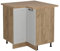 Vicco Eckunterschrank R-Line, Küchen Eckschrank, Weiß Landhaus, 75.6 cm, AP Eiche