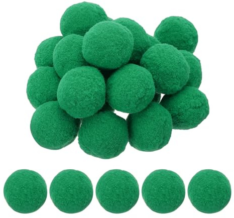 PATIKIL 50mm Bunte Pompons zum Basteln, 20 Stück Filzkugeln Bunt Mini Pom Poms, Bastelarbeiten Puff Bälle Bulk für Hüte Ostern Weihnachtskunst Verzieren Nähen DIY, Dunkelgrün