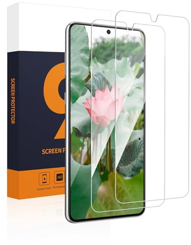 Cable Leader Schutzfolie für Panzerglas für Samsung Galaxy S21 5G, 2 Stück 9H Härte Gehärtetem Glas Folie, 2,5D Halbbildschirm Kratzfest, Anti-Bläschen Schutzglas, Anti-Öl, HD S21 Displayschutzfolie