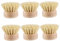 Tête de Remplacement de la Brosse à Vaisselle 6pcs, tête Remplacement Brosse à Gommage Vaisselle 2x2 Sisal, Nettoyage Rond en Bois pour Pot, Casserole, Plateau