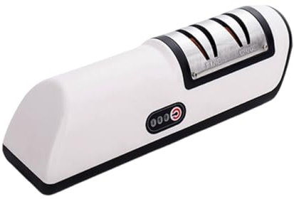drburpily ABS and for Knife Sharpener UK Diamond Rolling Electric UK Portable with Two-Stage Sharpening Rolling Sharpener, Black