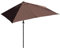 GSKDZG Parasol Para Terraza Media Rectangular 2m 2.5m Sombrilla De Playa Pared Con Manivela Sombrilla De Jardín Al Aire Libre(Brown,2.0m/6.5ft)