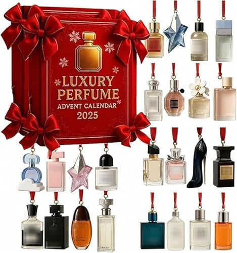 Luxuriöser Parfüm-adventskalender 2025, 24-Tage-parfüm-display-geschenkset, Hochwertige Weihnachts-countdown-geschenke für Frauen Und Männer