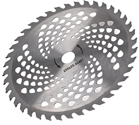 Aumotop Freischneider-Sägeblatt, Langlebige 40-Zahn-Trennscheibe Zum Beschneiden von Unkraut und Feldfrüchten, Hochgeschwindigkeitsstahlmaterial, 255 X 25,4 Mm, für Gartengeräte