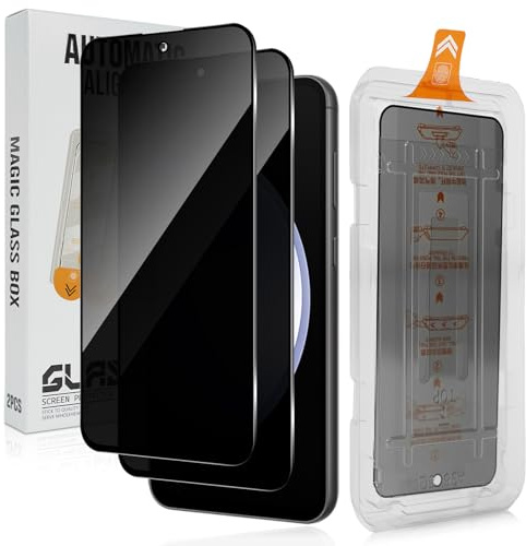 LiiLaa Sichtschutz für Samsung Galaxy S23 FE, [Auto-Installation][Full Screen] Anti-Spy Schutzfolie, Kratzfest Sichtschutzfolie, Anti-Fingerabdruck 0 Blasen Privacy blickschutz, 2 Stück