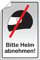 2 Stück Aufkleber Bitte Helm abnehmen Schild Hinweisschild Warnschild für Fenster und Türen | 13 x 9 cm
