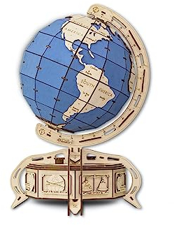 EWA Eco-Wood-Art The Globe DER GLOBUS BLAU, Aus Holz, Medium
