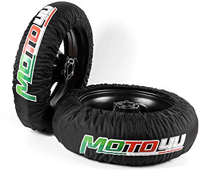 Oldbones Tire Warmers Tyre Warmers Set Racing Motorcycle Superbike Tyre Heater Cover Front 120 Rear 180/190 / 200 With 220V & UK Plug In Black Single Temp