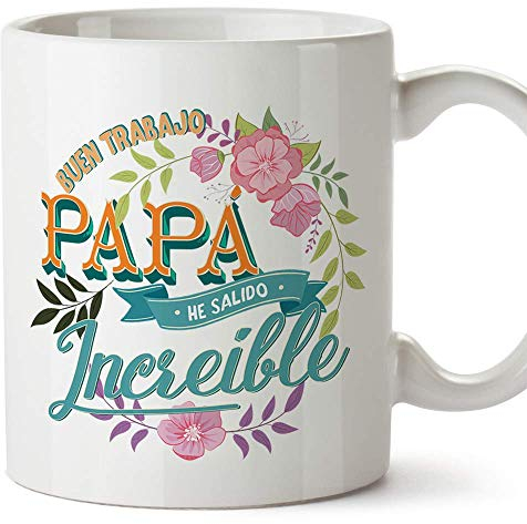 MUGFFINS Taza Padre (Buen trabajo Papá() - Regalos Originales y Divertidos para el Día del Padre