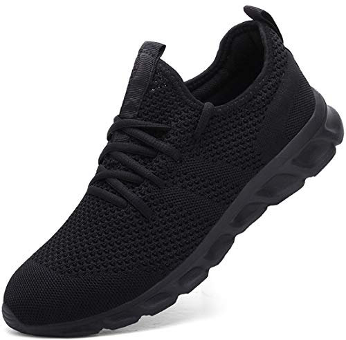 Damen Laufschuhe Turnschuhe Sportschuhe Sneaker Running Tennis Schuhe Freizeit Straßenlaufschuhe Fashion Leichtgewichts Atmungsaktiv Walkingschuhe Outdoor Fitness Jogging Sportsschuhe Schwarz 41 EU