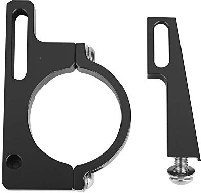 Pinza per deragliatore anteriore Adattatore per deragliatore bici da corsa ultraleggero in lega di alluminio regolabile Accessorio di ricambio per bicicletta(Nero)