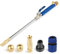 Gelia High Pressure Hose Nozzle Wand Extendable Garden Hose End, Window Cleaning Sprayer for Car Home Garden Cleaning Glass (Adjustable + Fan Type, Blue)