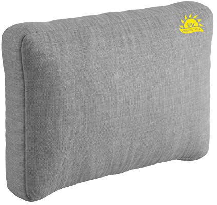 sunnypillow Palettenkissen Outdoor, UV-lichtecht - Rückenkissen 60x40x20cm | Palettenauflage für Palettensofa für Haus und Garten - Palettenpolster für Palettenmöbel - Kissen Grau
