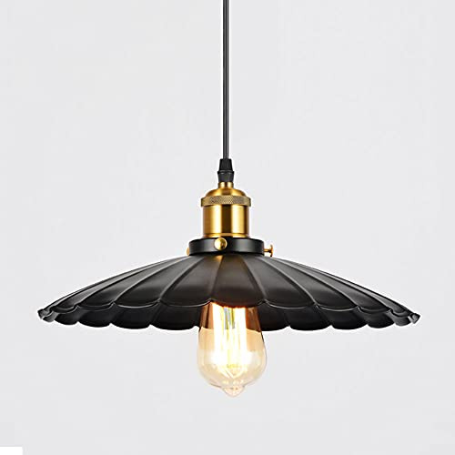 CSSYKV Nordic Industrial Lighting Chandelier Metal Wrought Iron Lampshade Simple Creative Restaurant Bar Table Small Chandelier Retro Decoration Flying Saucer Chandelier E27 Single Head