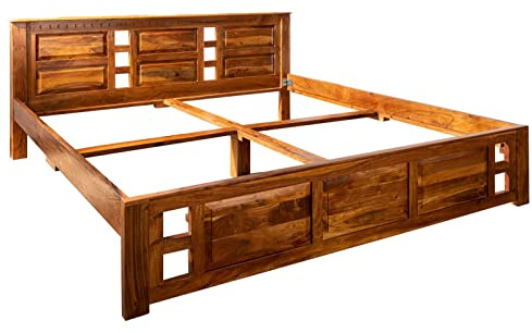 MASSIVMOEBEL24.DE | Oxford Bett Classic 180x200#253 Akazie, Farbe:Hellbraun lackiert