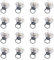 STOBOK 16Pcs LED Licht Up Ringe - Blinkende Diamant Ring Glow in The Dark für Geburtstag, Bachelorette, Nachtclub, Raves, Konzert, Party Favor