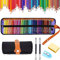 JOYBOY Buntstifte Set,Buntstifte Bleistift Set,72 Zeichnen Bleistifte Art Set,mit Roll Canvas Bag,Professionelle Farbmischung Malen und Skizzen, Holzfarbstifte für Malbücher,Zeichenstifte Zeichenset