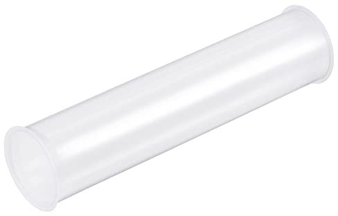 sourcing map Clear Storage Tube 41mmx190mm Lightweight for Bead Containers, Craft, DIY with White Caps