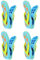 Hopowa Wäscheklammer, 4 Stück Slipper Design Badetuchklammern Niedliche Handtuchklemmen Großer winddichter Strandtuch Clips für Liegestühle, Sonnenliegen oder Wäsche