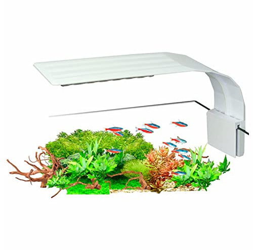 Happet Aquarium Beleuchtung AquaLED NANO, Tageslicht Aquarienlampe für Süßwasserbecken (Weiß)…