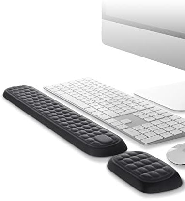 Meatanty Keyboard and Mouse Wrist Rest Pad Padded Memory Foam Hand Rest Support for Office, Computer, Laptop, Mac,Relieve Wrist Pain and Comfortable Typing