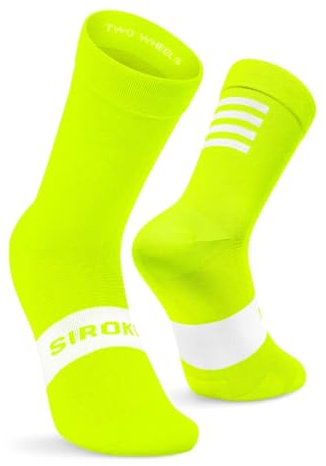 SIROKO - Calze da Ciclismo S1 Fluor Montseny - M-L - Giallo fluo